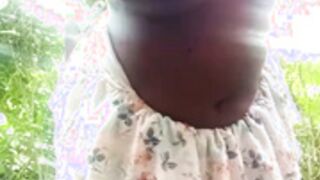 Big titty big booty ebony outside