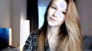CuteBlonde on public happy time on MFC