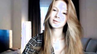 CuteBlonde on public happy time on MFC