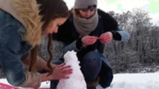 Sexxylorry Play And Cum In Snow