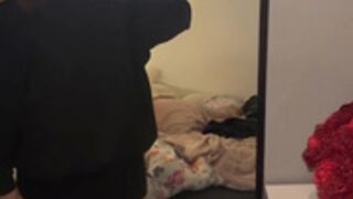 Sexy young Polish slut in miniskirt & shiny nude nylons