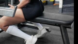 sexy natty bodybuilder workout