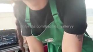 Hooneyydeww Starbucks Barista Fucks BBC Customer