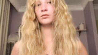 Leantraugh First time Topless but hair covering breasts