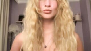 Leantraugh First time Topless but hair covering breasts