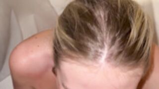 Jamie Lovin gives a crazy Blowjob to her BF