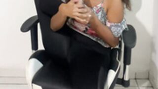 AngieBlue21 SOLA EN OFICINA