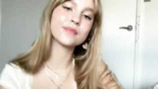 Kittengirlxo dances in mini shorts and seethrough shirt