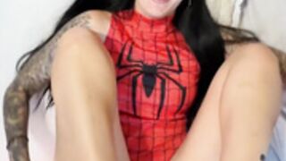 Catandthebat Spidergirl Gets CIM After Riding A BWC