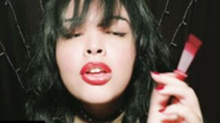 Applying Red Lipstick ASMR