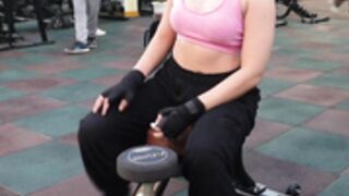 cute babe anush workout and sweats