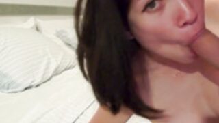 LilyKawaii blowjob and cum on tits