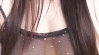 Alice Sweetmelons slipping her hit tits nipples public