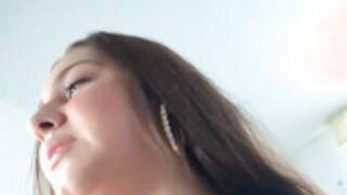 Abby-26 riding dildo double squirt show