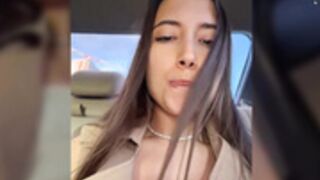 icrazyoneIRL sc favorite modell in uber Car show pussy