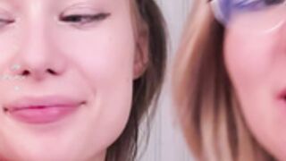 Blonde russian whores kissing