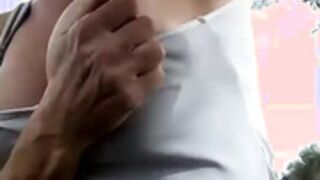Silvia fuck dirty armpits, pussy and biceps in nature