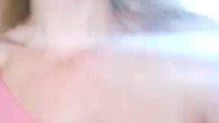 guy jerks off on sexy milf beautiful tits