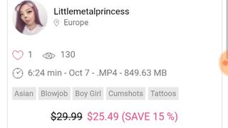Littlemetalprincess fist blowjob vid trailer