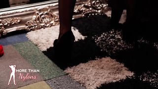 Darelle Oliver stripping from black lingerie