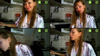 Flower_girl1 fucking and choking on her dildo two fingers in the ass fuck and licking the creaher pussy juices off in cam recording 2017 Oct 13_010146