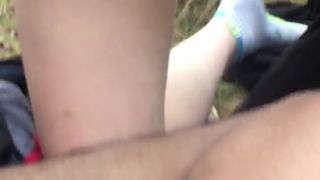 Restaurant Slut fucks in the woods