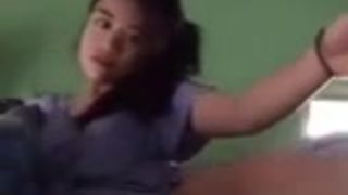 Chinese Girl Make a video For Her Boyfriend