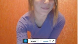 emma_u2 tease in blue dress