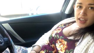 Exhibitionist cums in public