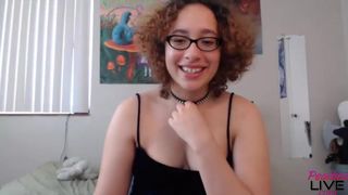 Curly submissive webcam slut with hairy cunt