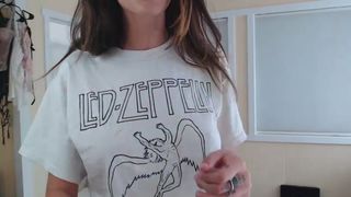 Ava____ - busty brunette oil glitter spank dildo bj