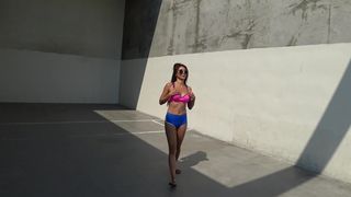 Ayumi - Anal plug and cum on public venice beach - Prem