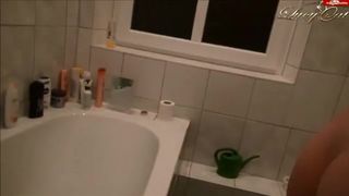 Lucy Cat bathroom quickie