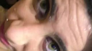 Greek slut mouth pissing