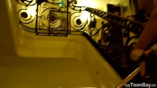 Littlesubgirl - Squirting & Grinding on Hotel Stairwell