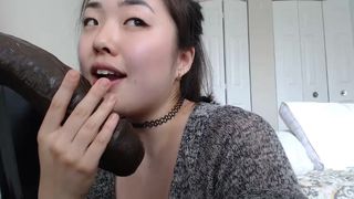 Harassed giant dildo blowjob in cam recording 2016 May 28 012708