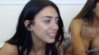 Victoria and KylieJean sisters lick whip cream off her