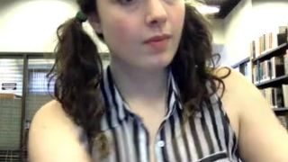 tiggerrosey takes bra off in public library