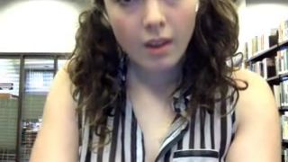 tiggerrosey takes bra off in public library