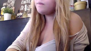 chanelante masturbating in the restaurant bathroom