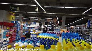 Littlesubgirl Naked in Train Mall Restauran Supemarket 2