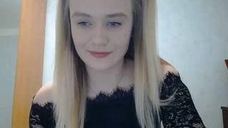 gorgeous blonde babe slapping beautiful pussy