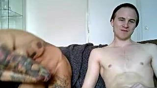 couple cortes.Alina big tattoo part.1