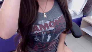 Qucik boob flash peirced nipples, cute girl