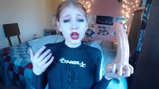 Mattie Doll sloppy make up ruin bj dildo non nude