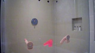 GinnyPotter - Shower Recording - Tri-force Dildo in private premium video