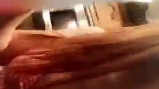 Allison Parker recording in kitchen