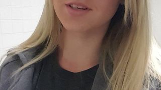 Shesleah Public Restroom Cum At College in private premium video