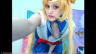 BabyZelda Sailormoon Strip Dance Tease Wand Spanks in private premium video
