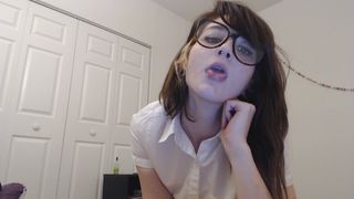 Elfiex Nerdy Teen Drools And Spits in private premium video